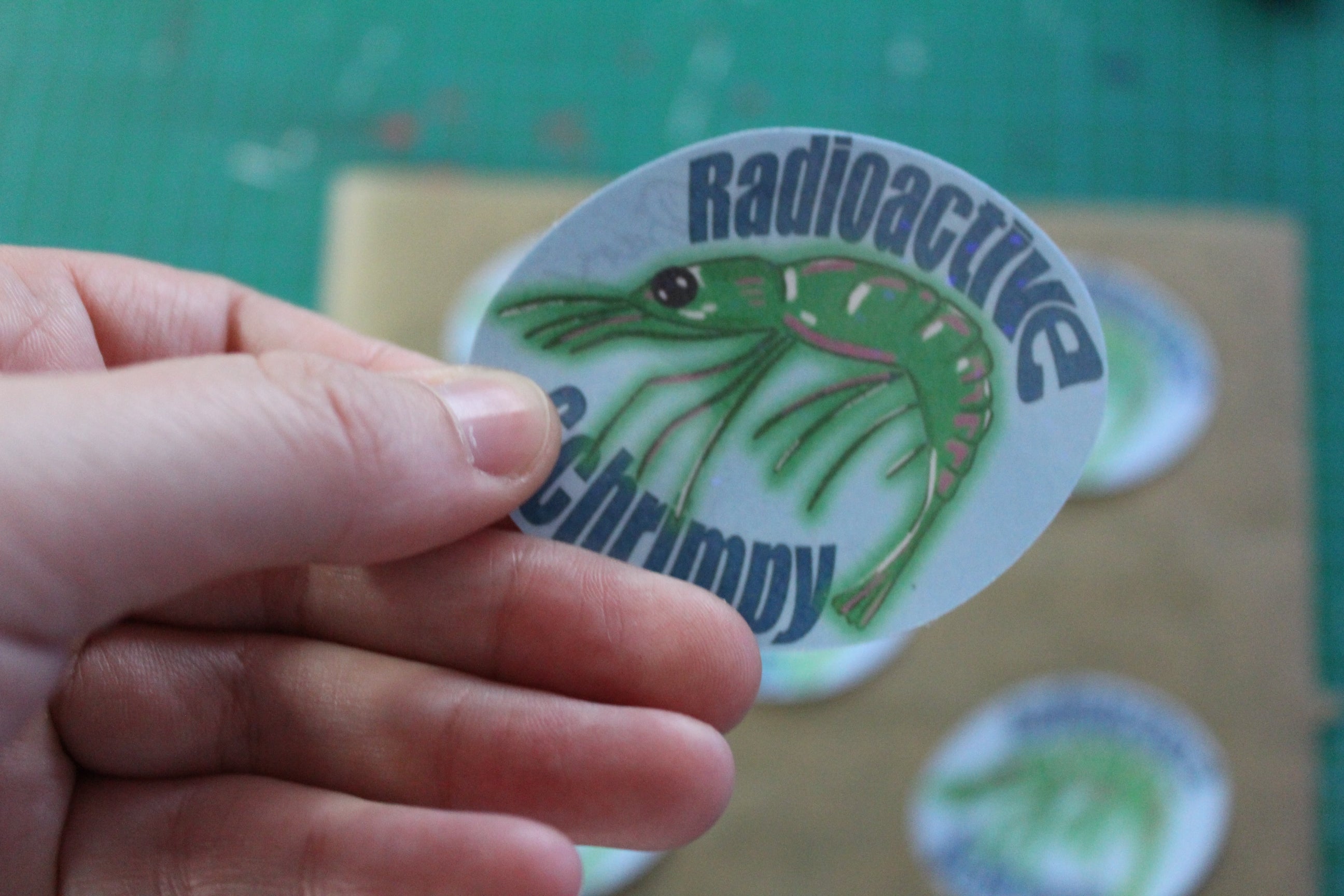 🦐 Radioactive Shrimpy – Limited Edition Sticker