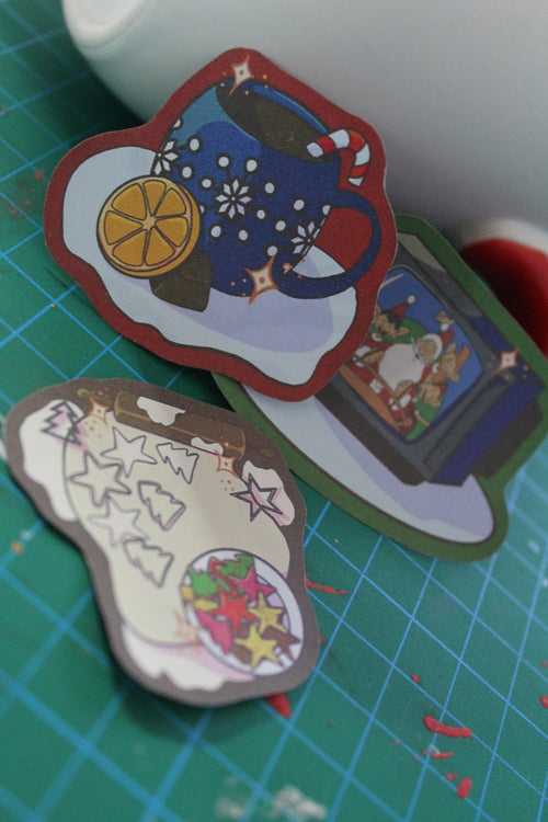 Cozy Christmas – 3-teiliges Sticker-Set für die schönste Zeit des Jahres