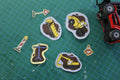 Achtung Baustelle! – 5-teiliges Sticker-Set mit Bagger, Kran & Co. | Handgezeichnete Kinder-Sticker