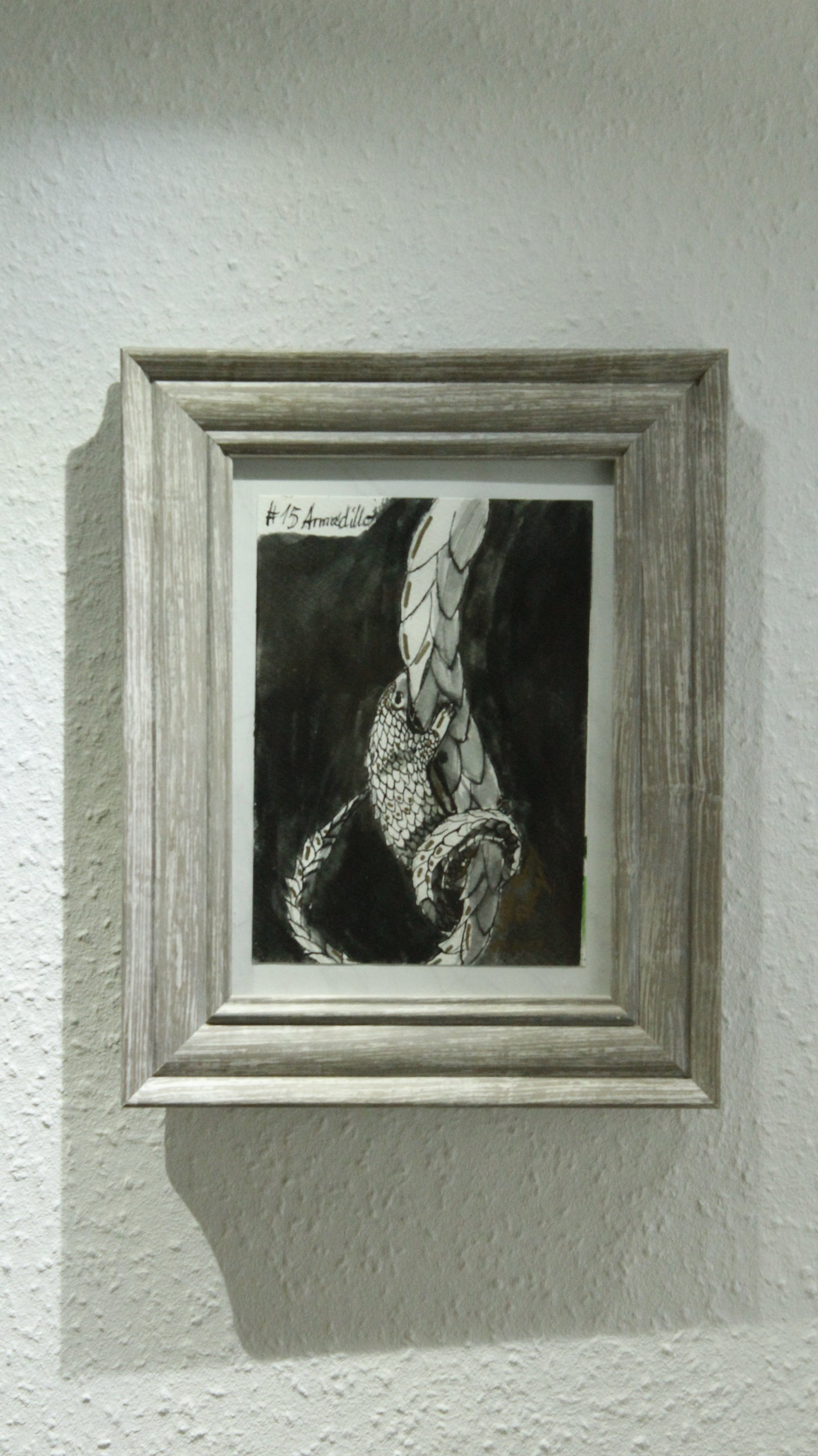 Safe With You– Original Tuschezeichnung (ca. A6) im Holzrahmen