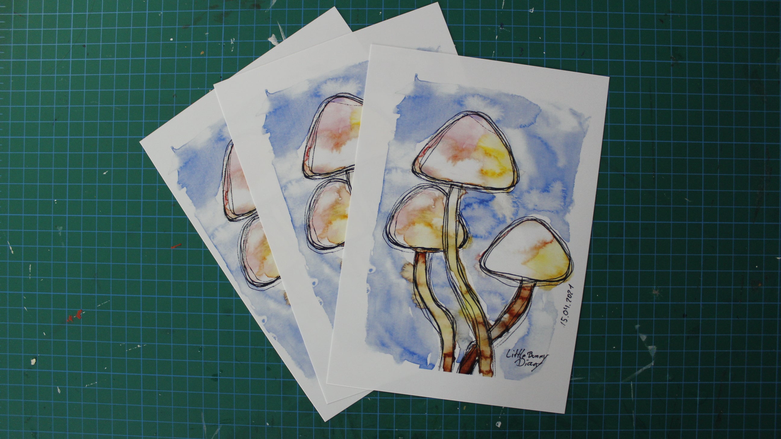 🍄 Funky Mushrooms – Dancing in Color